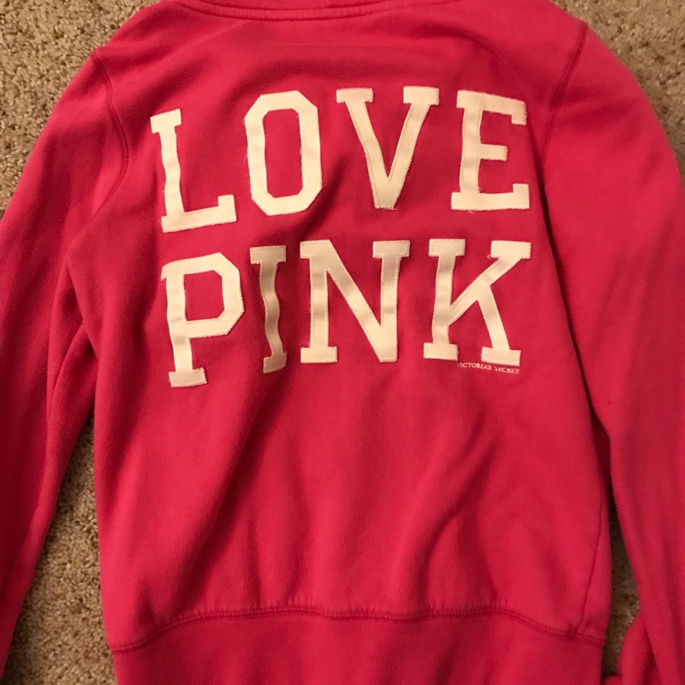 Bright pink hoodie